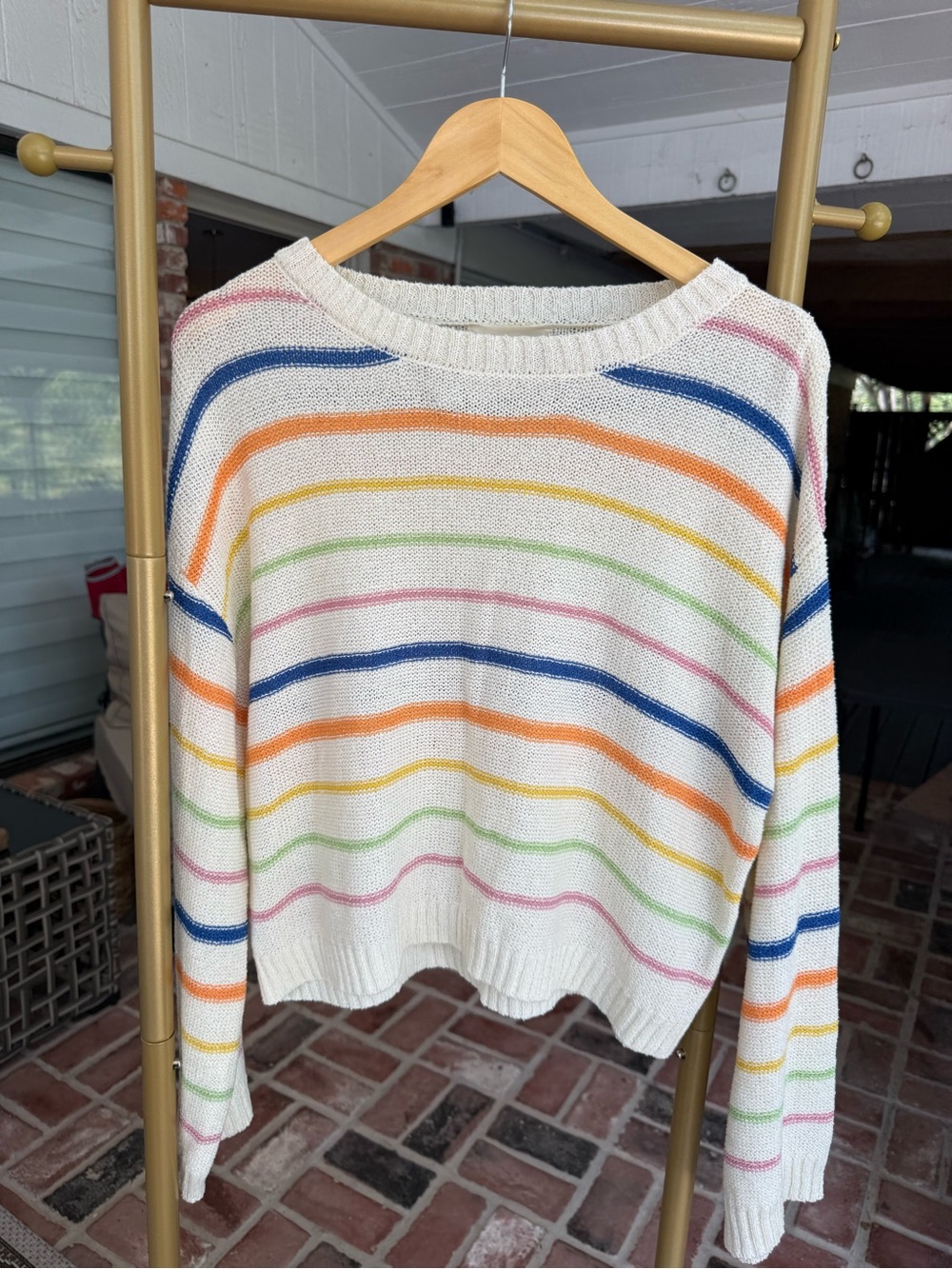 By Together Multicolor Striped Knit Sweater Women's M
